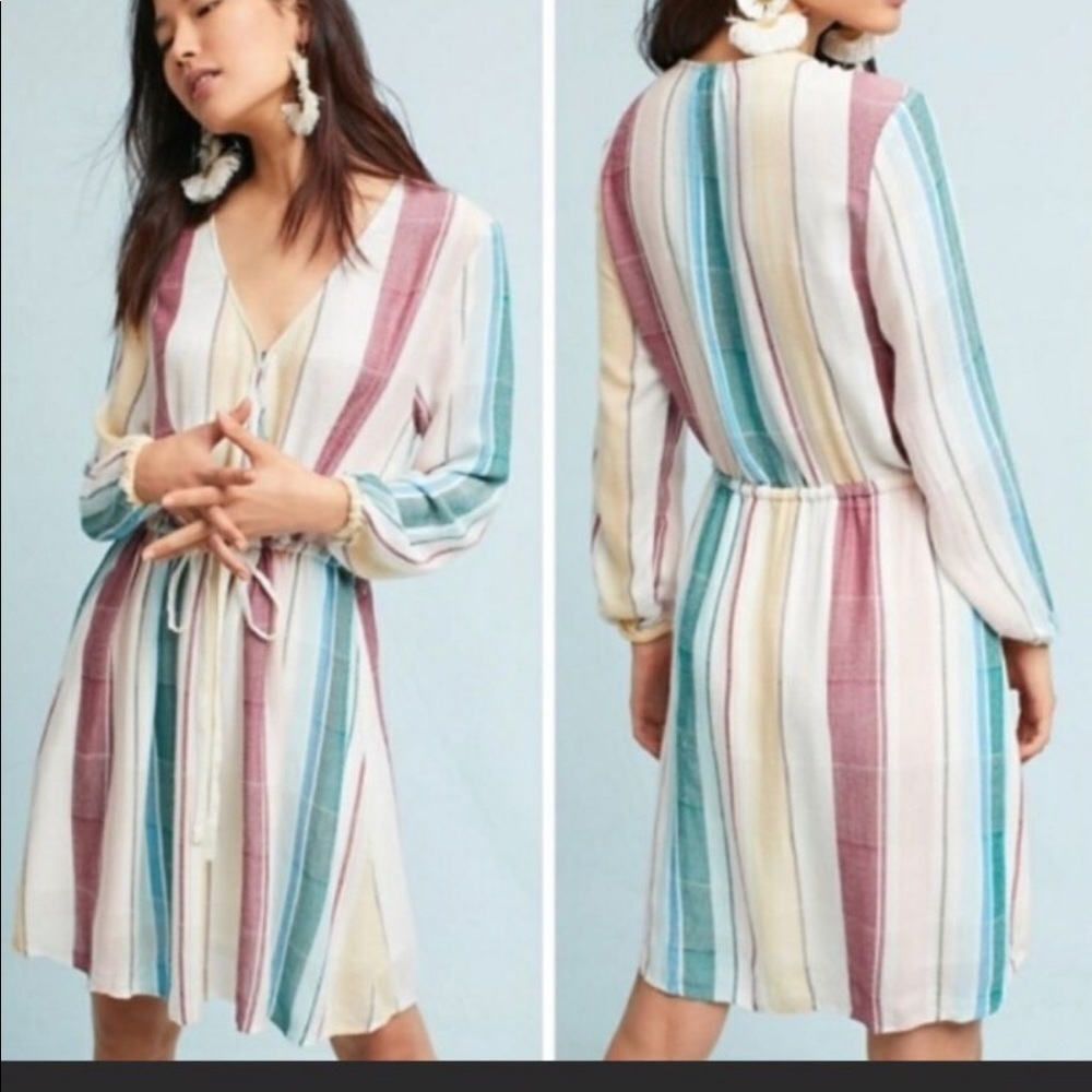 Anthropologie yarn dyed Cusco striped dress